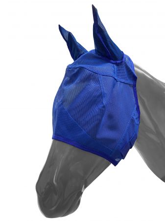 Showman Mesh Rip Resistant Fly Mask with Ears and Velcro Closure #4